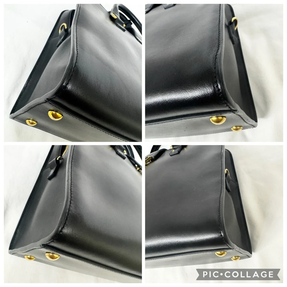 YSL Baby Cabas Black Leather Bag